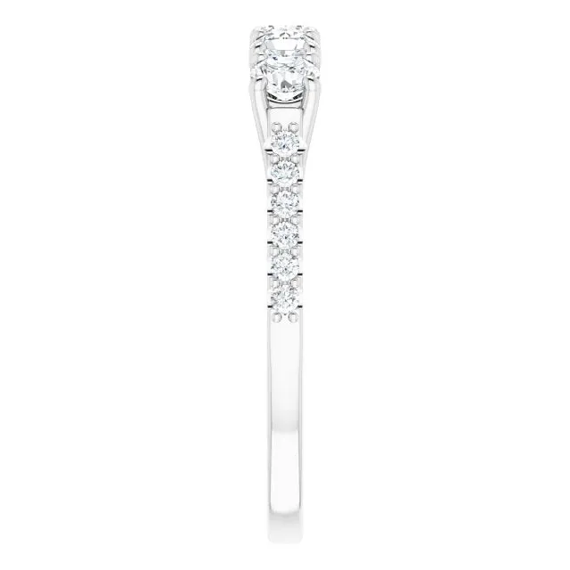 0.37 ct. Round Cut Diamond Wedding Band Filigree Accent Anniversary Ring