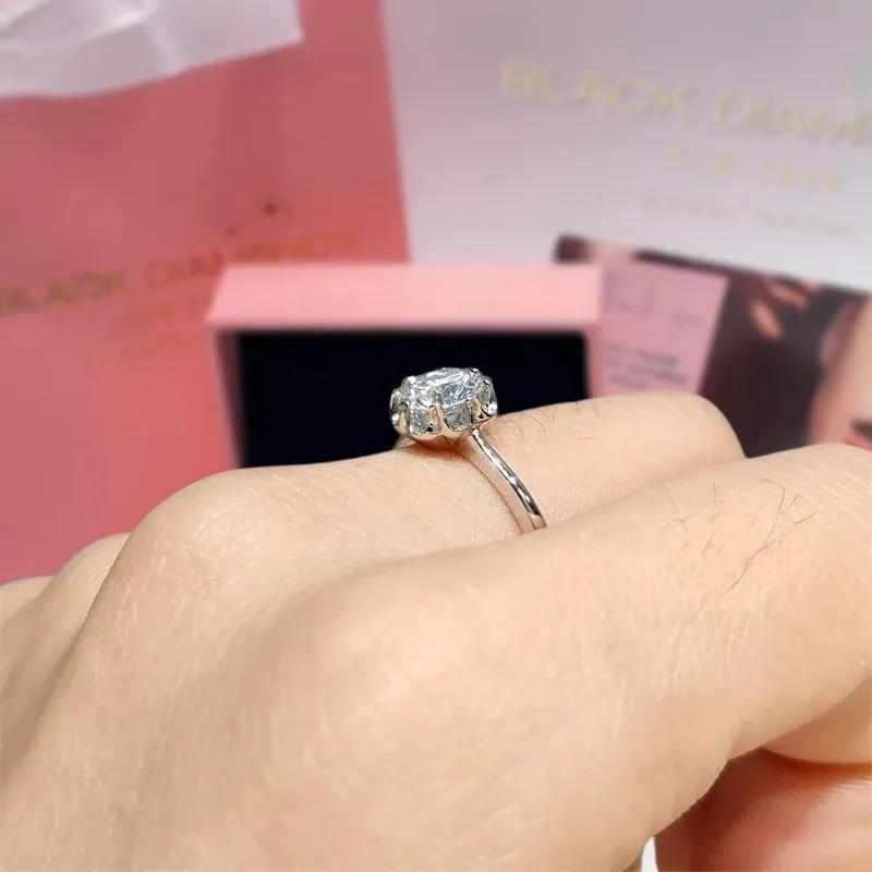 1.0 Ct Round Cut Diamond Snowflake Engagement Ring