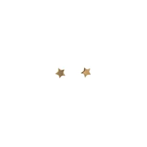 14k Yellow Gold Star Stud Earrings