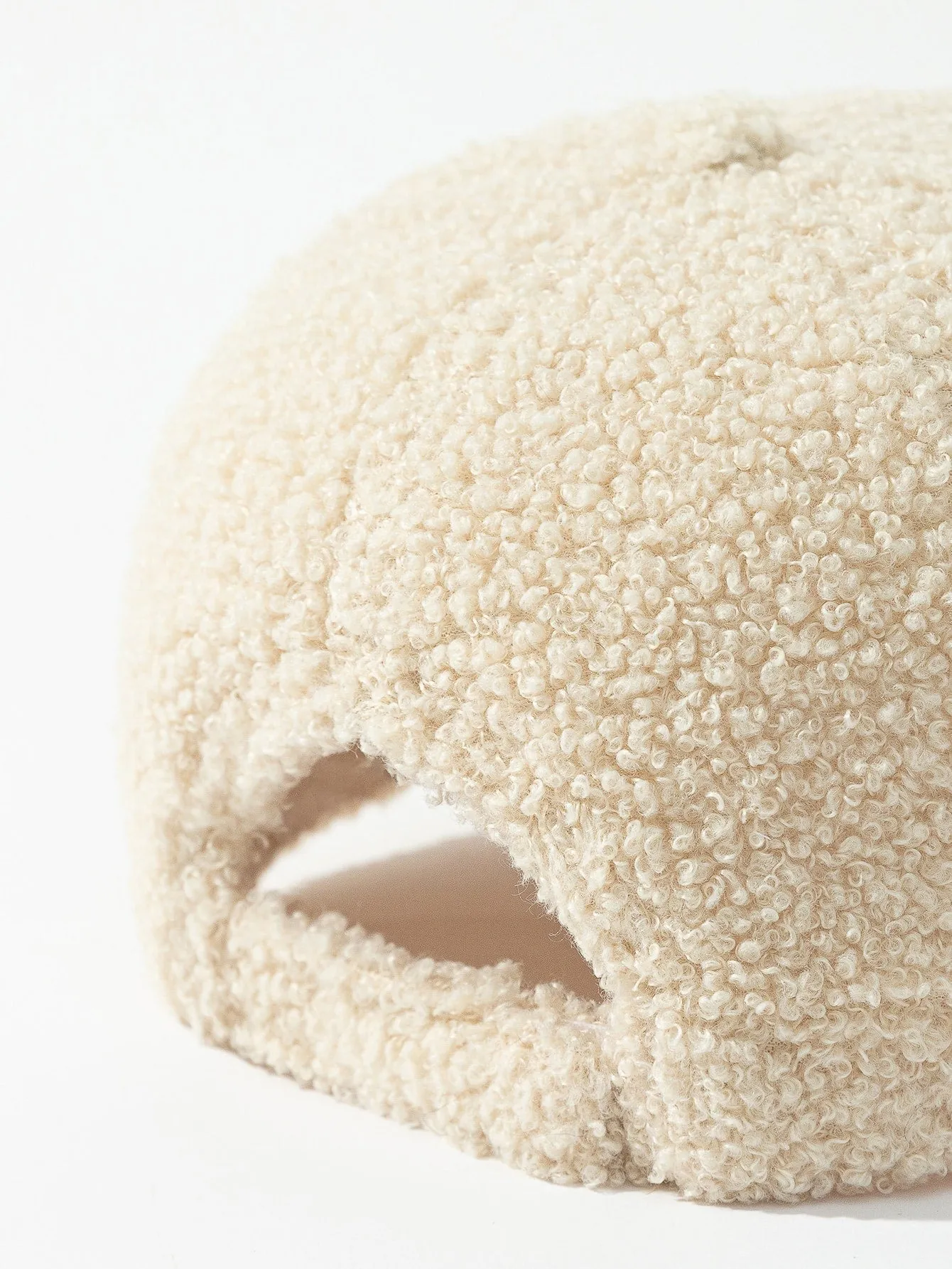1pc Solid Fleece Baseball Cap - Beige- FD ⚡