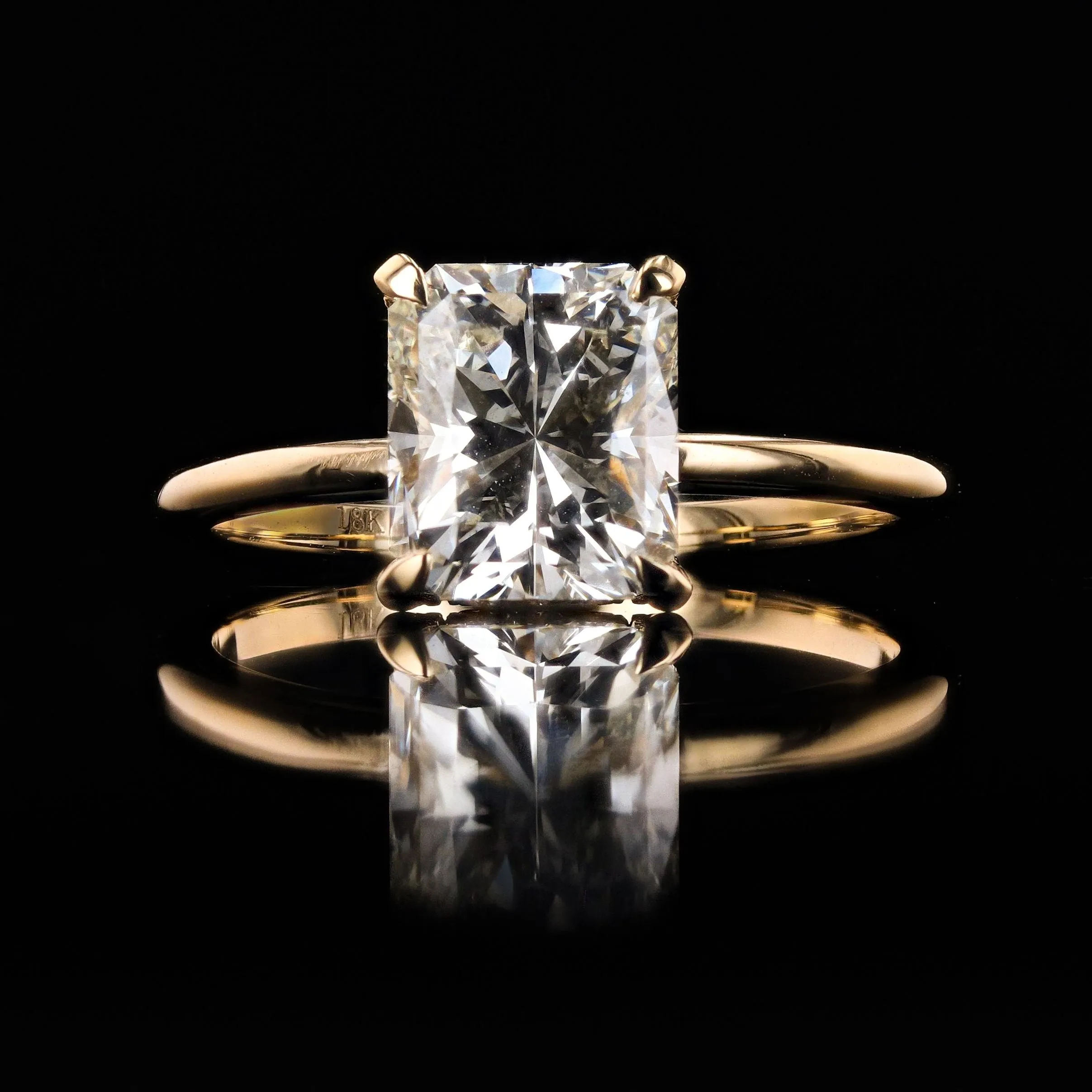 2.02 CARAT RADIANT CUT DIAMOND ENGAGEMENT RING
