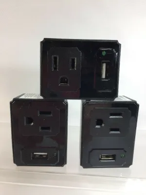(3) GEAR UP 3 PRONG WALL To Adapter C5171 AC 100V 240V Black Outlet Charger
