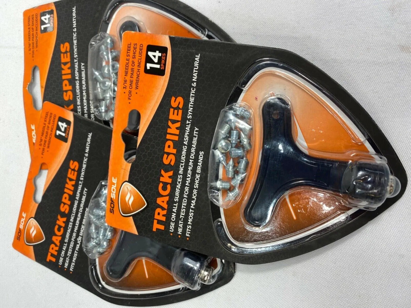(3) Sof Sole 14 Track Spikes Needle Steel Wrench Included run *choose your size