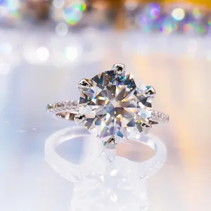 5.0 Ct Round Cut Diamond Engagement Ring