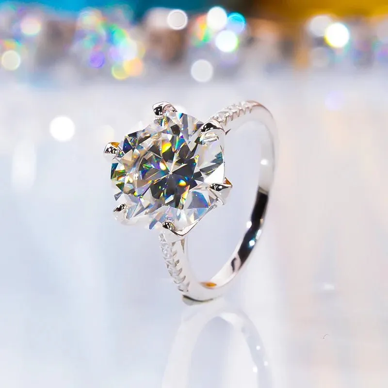 5.0 Ct Round Cut Diamond Engagement Ring