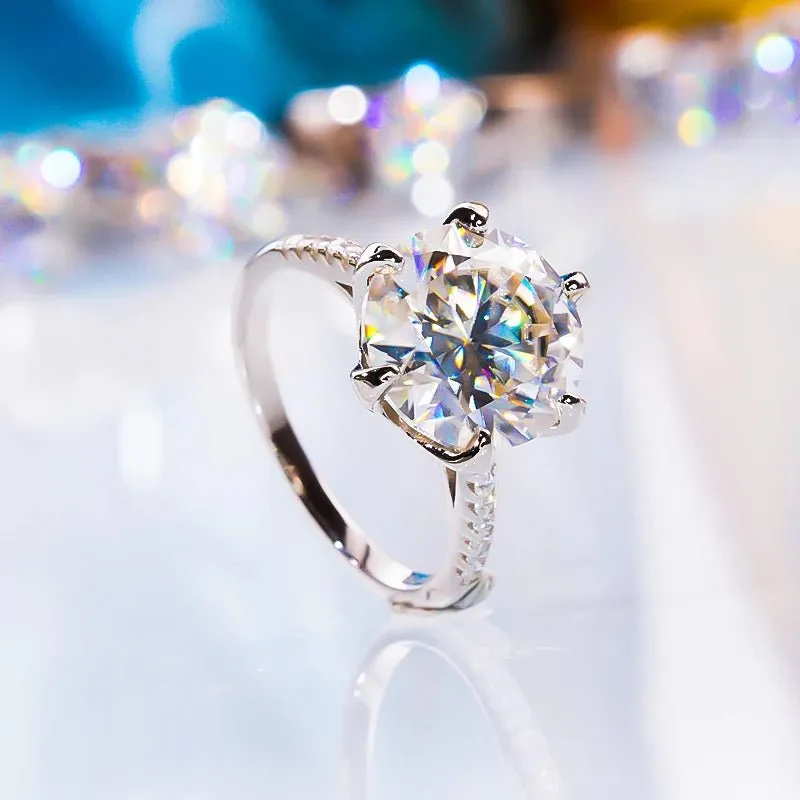 5.0 Ct Round Cut Diamond Engagement Ring
