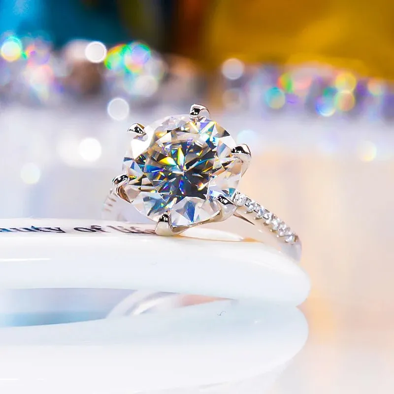 5.0 Ct Round Cut Diamond Engagement Ring
