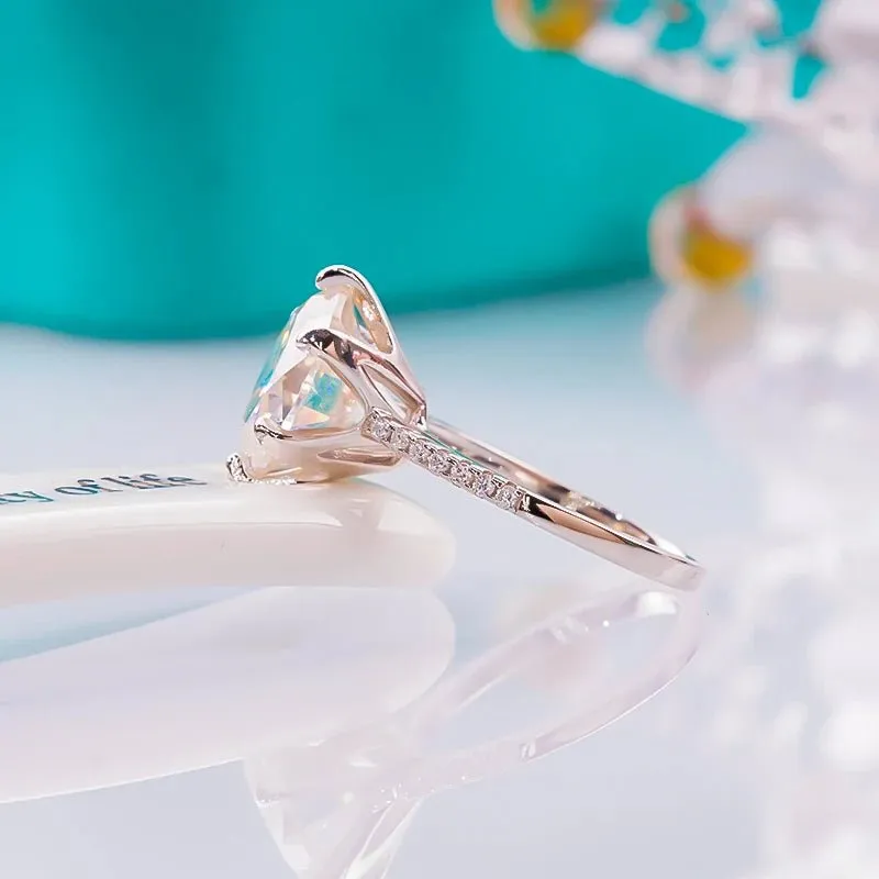 5.0 Ct Round Cut Diamond Engagement Ring