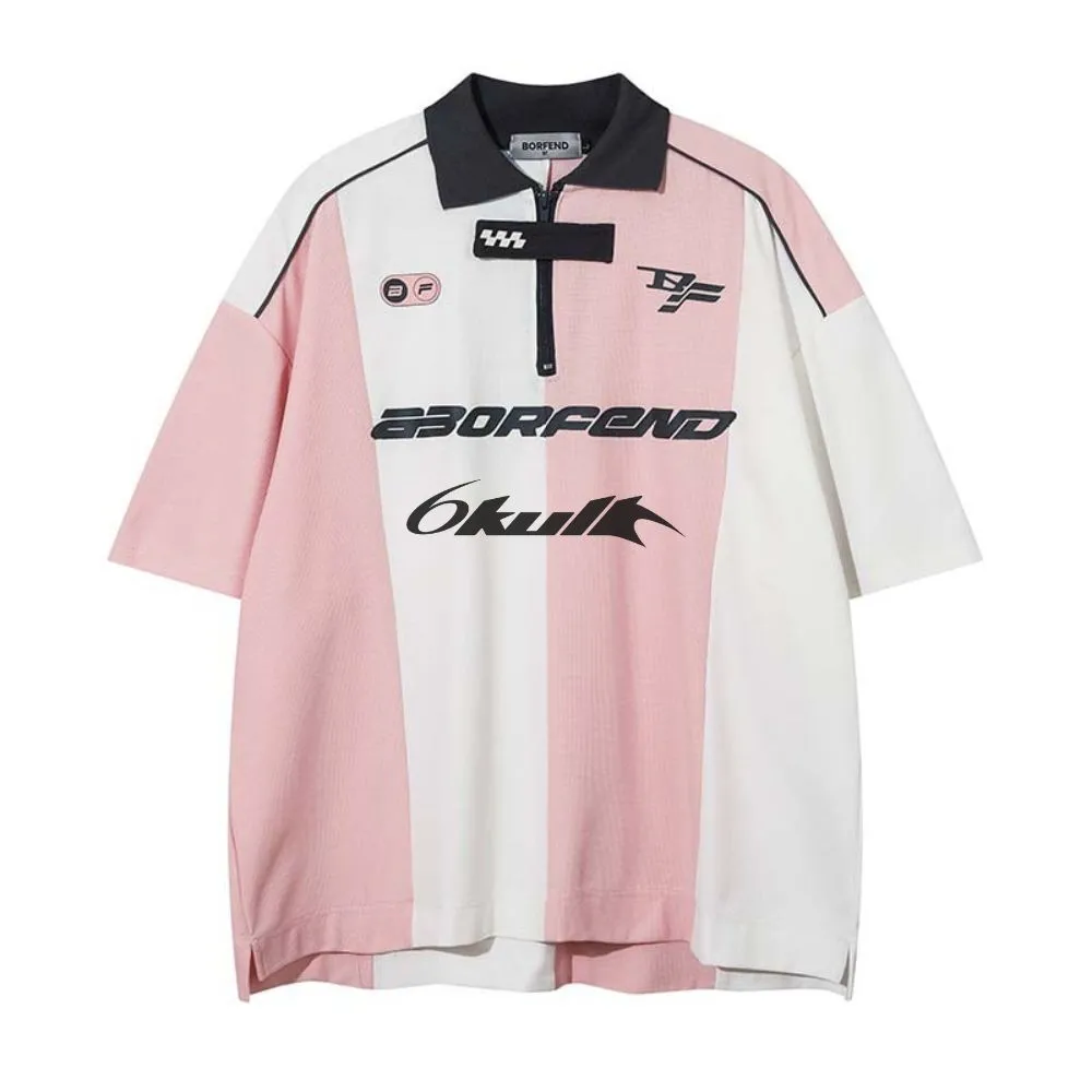 6Kull Zip Streetwear Jersey T-Shirt