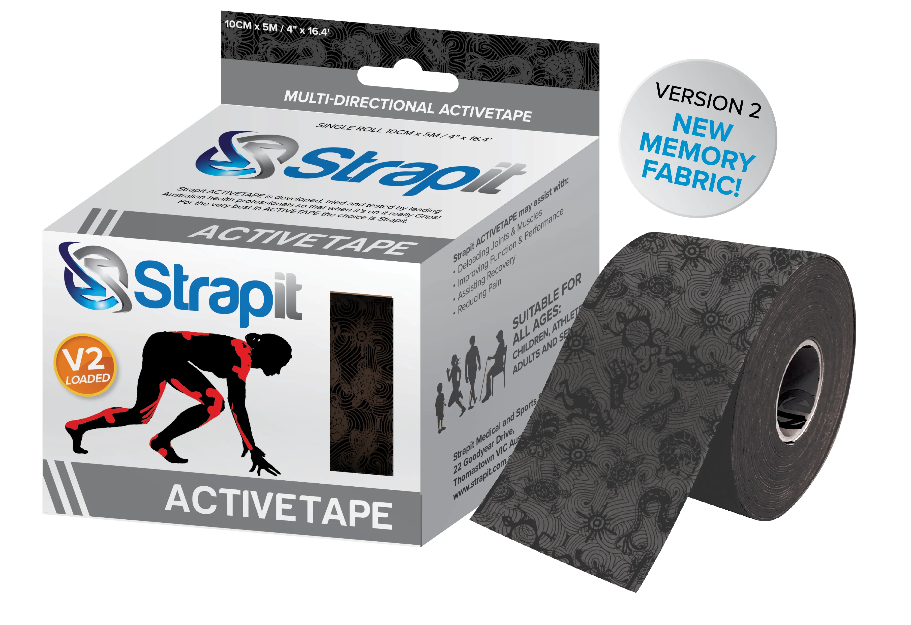 ACTIVETAPE V2 - Black Pattern on Black