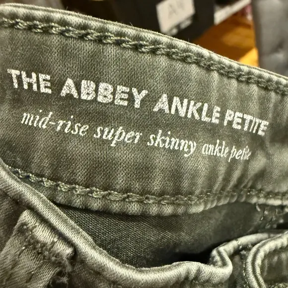 AG Adriano Goldschmied Abbey Jeans Womens Green Mid Rise Ankle Super Skinny 24P