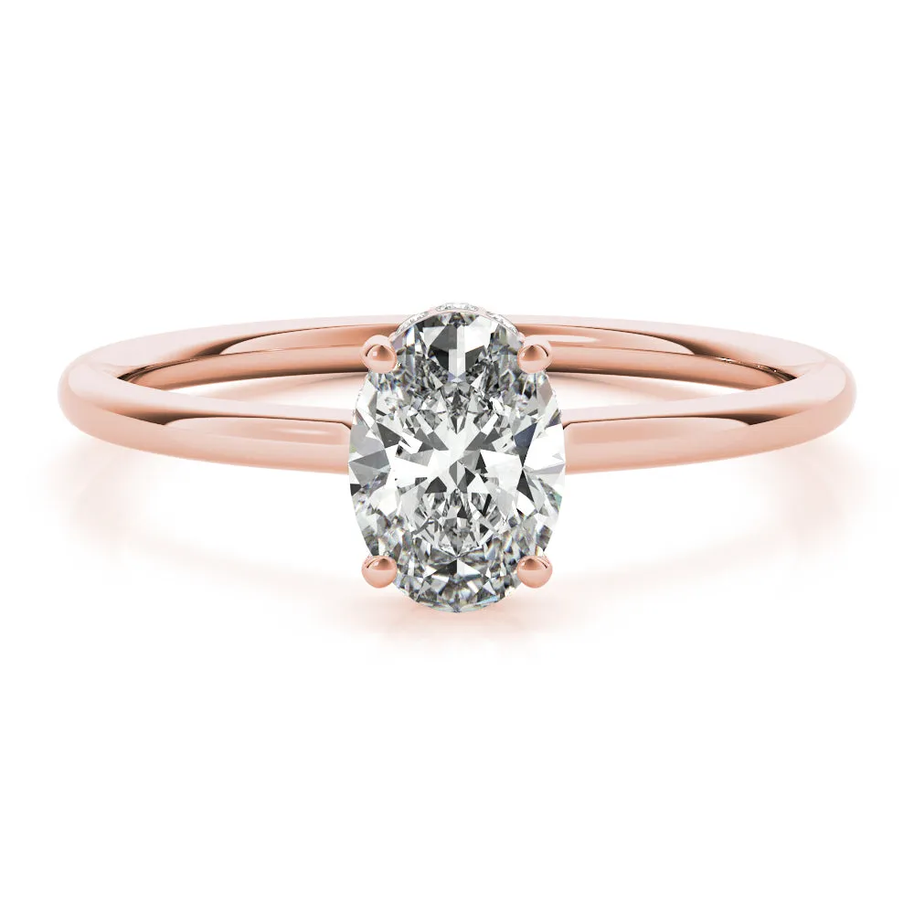 Aimee Oval Lab Grown Diamond Solitaire Engagement Ring IGI Certified