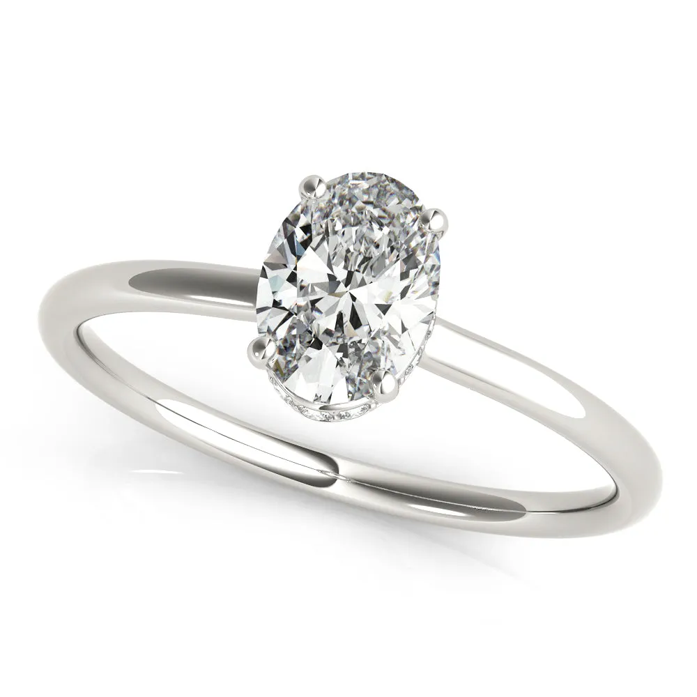 Aimee Oval Lab Grown Diamond Solitaire Engagement Ring IGI Certified