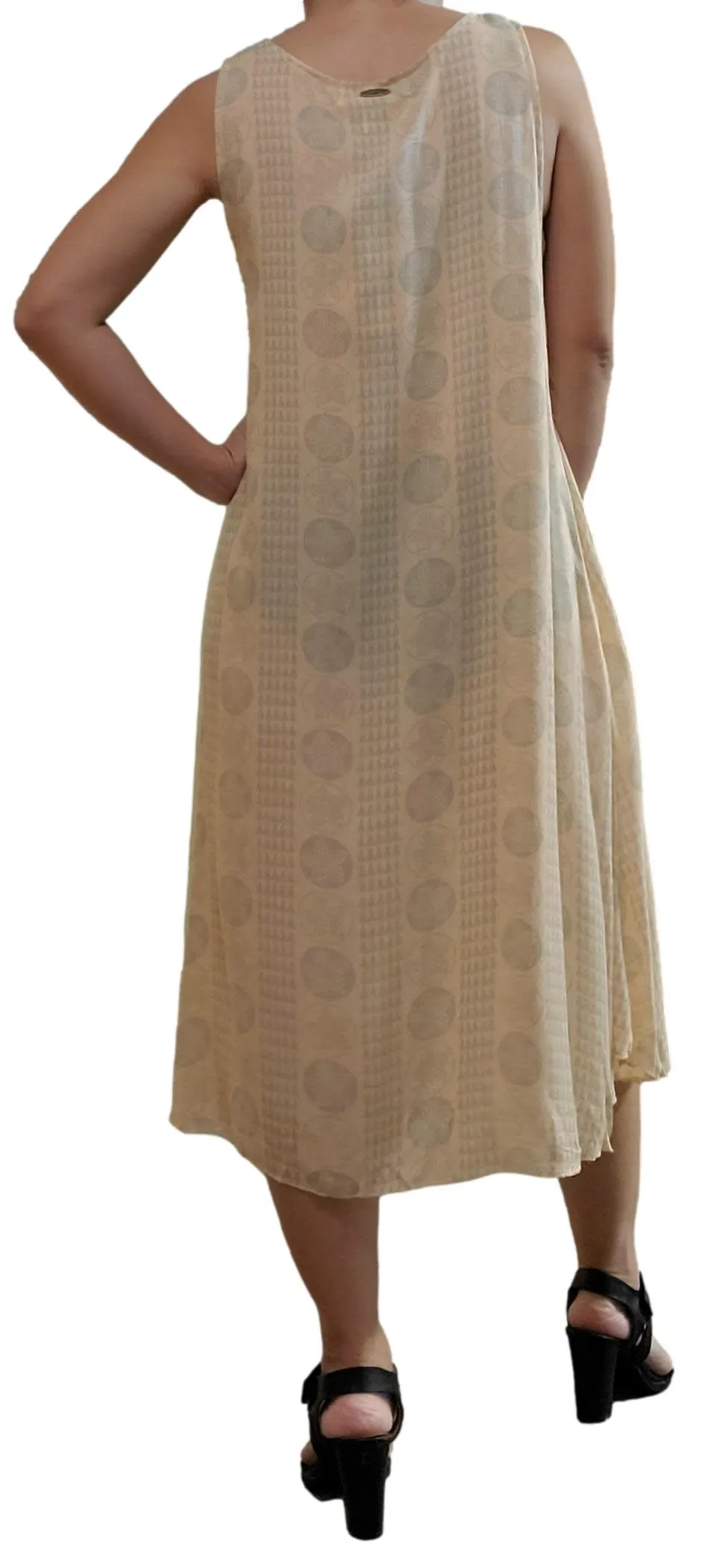 Aloha Royale - Cabana Dress - Hawaiian Plumeria - Harbor Mist & Coconut Milk