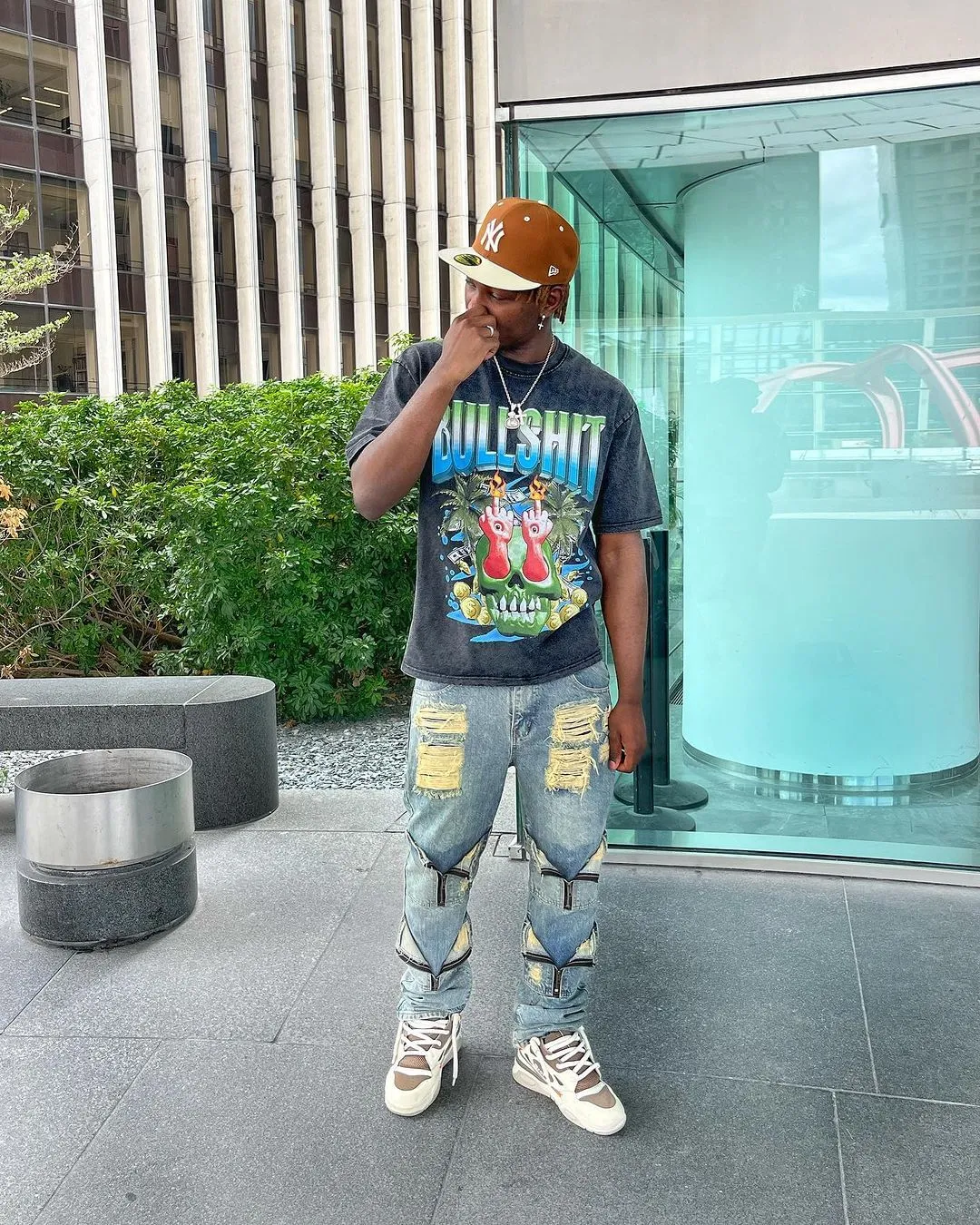 American High Street Distressed Heavy Multi-pocket Unisex Jeans