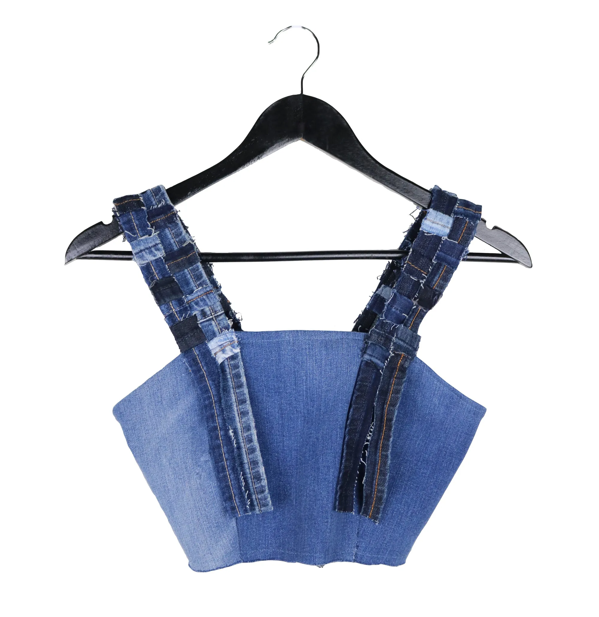 Aquasun- Upcycled Denim Crop Top