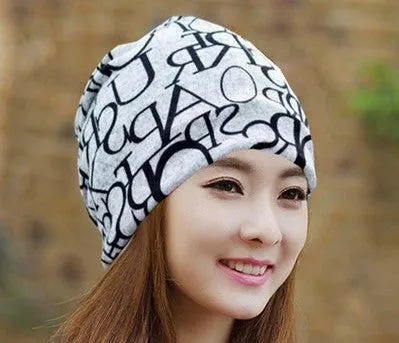 arrival 2 Use Cap Knitted Scarf & Winter Hats for Women Letter Beanies Women Hip-hot Skullies girls Gorros women Beanies