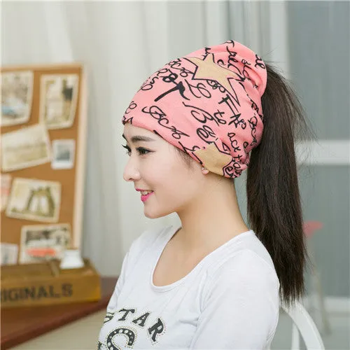 arrival 2 Use Cap Knitted Scarf & Winter Hats for Women Letter Beanies Women Hip-hot Skullies girls Gorros women Beanies