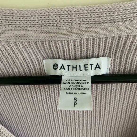 Athleta Hanover V Neck Merino Wool Sweater Size Small