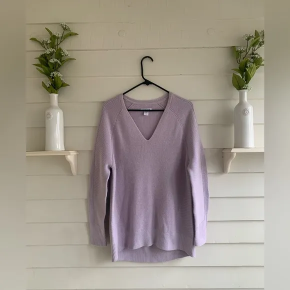 Athleta Hanover V Neck Merino Wool Sweater Size Small