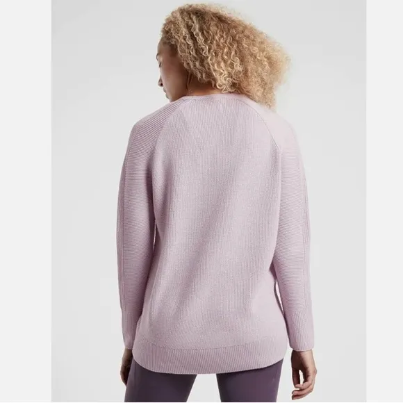 Athleta Hanover V Neck Merino Wool Sweater Size Small