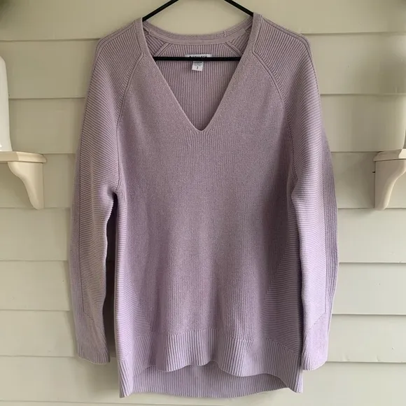 Athleta Hanover V Neck Merino Wool Sweater Size Small