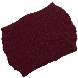 autumn winter Ponytail Beanie hat Women Stretch Knitted Beanies cap