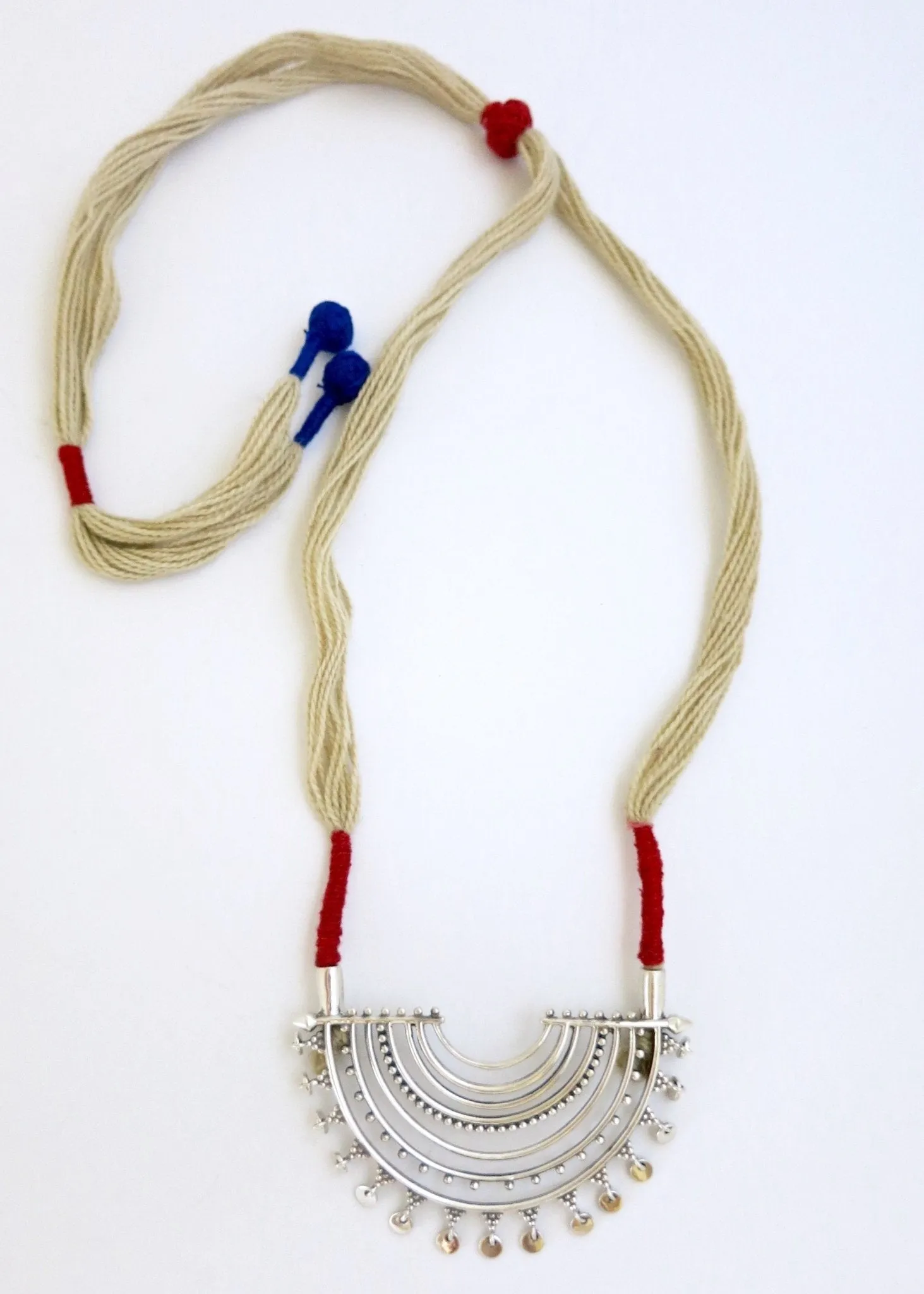 BAHATI half-round pendant necklace with granulation work