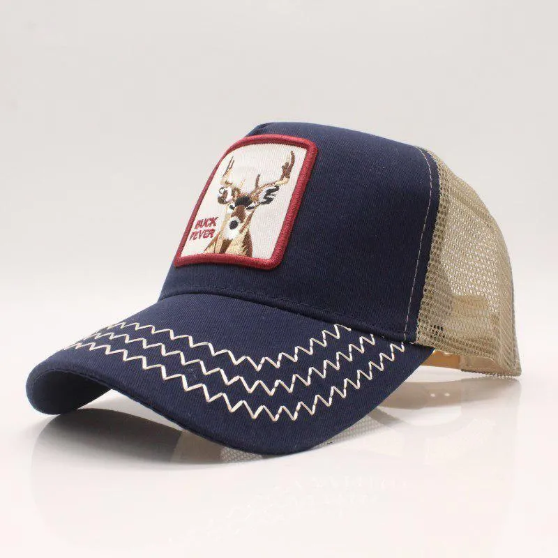 Baseball Cap for Women Summer Mesh Cap Men Embroidery Animal Bones Snapback Hip Hop Hat Casual Cotto