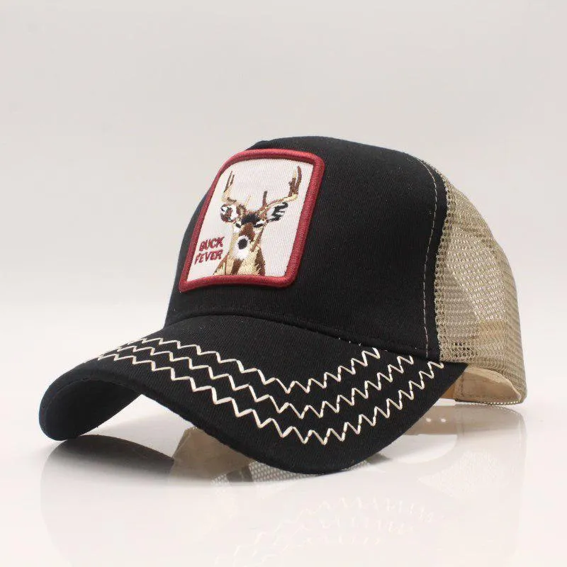 Baseball Cap for Women Summer Mesh Cap Men Embroidery Animal Bones Snapback Hip Hop Hat Casual Cotto