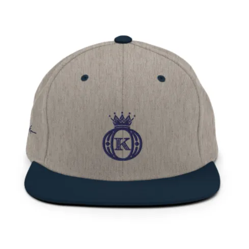 Baseball Logo Krown Icon Embroidered Two Tone Snapback Cap