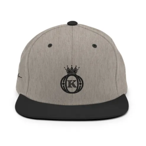 Baseball Logo Krown Icon Embroidered Two Tone Snapback Cap
