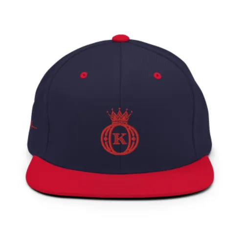 Baseball Logo Krown Icon Embroidered Two Tone Snapback Cap