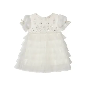Bebe Field Of Dreams Tulle Dress - Milk