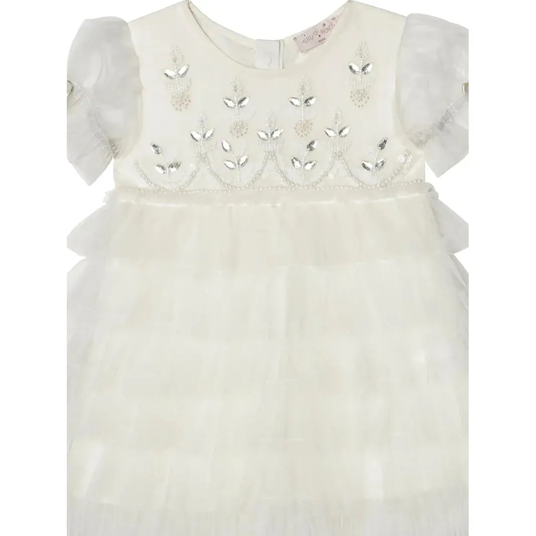 Bebe Field Of Dreams Tulle Dress - Milk