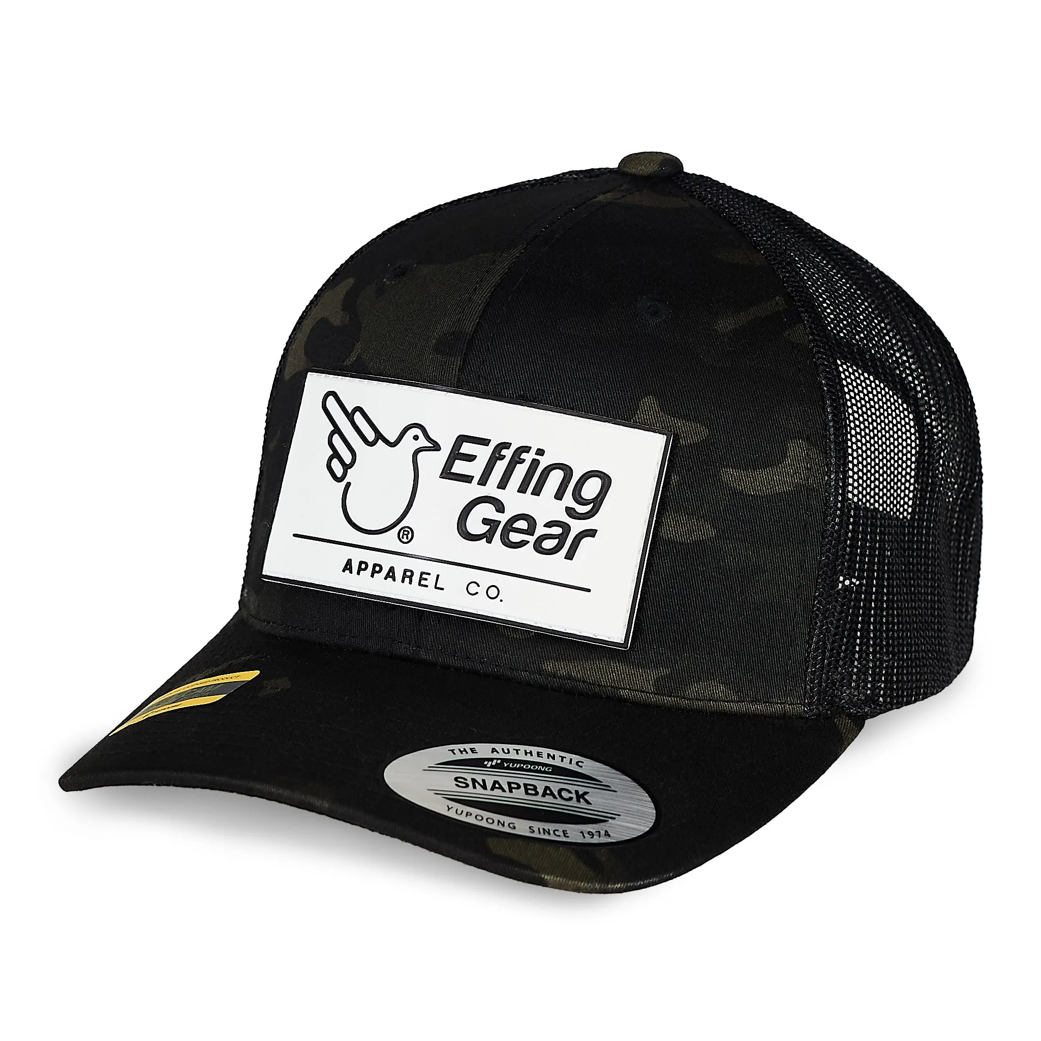 Black Camo Trucker PVC Patch