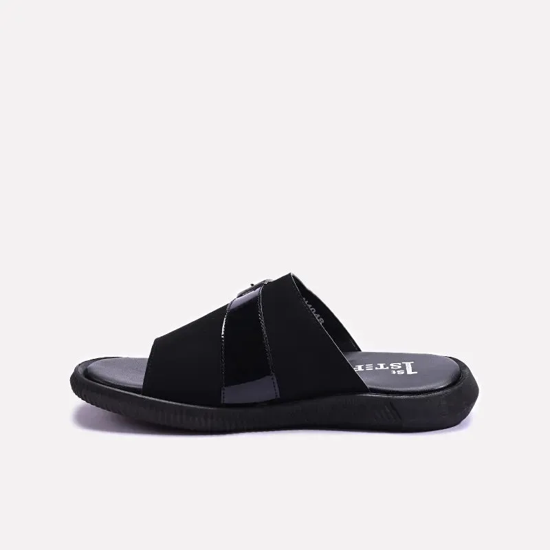 Black Comfortable Casual Slippers 0150997