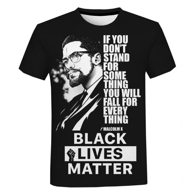 Black Lives Matter 3D Print T Shirt Men Women Fashion Casual Streetwear T-shirt Unisex I Can't Breathe George Floyd T Shirt