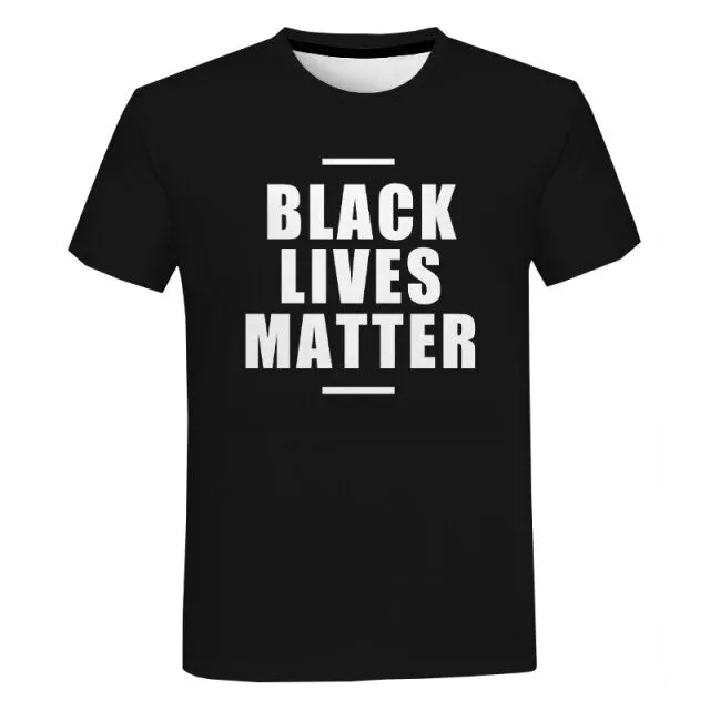 Black Lives Matter 3D Print T Shirt Men Women Fashion Casual Streetwear T-shirt Unisex I Can't Breathe George Floyd T Shirt