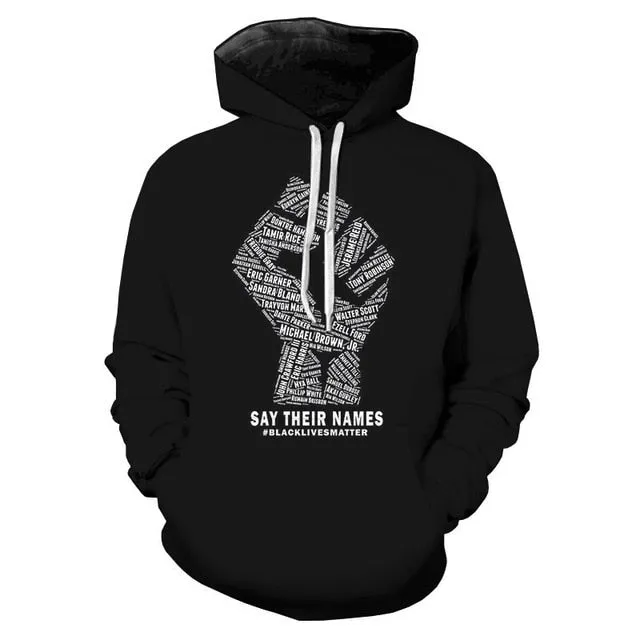 Black Lives Matter 3D Printed Hoodie Sweatshirts I Can't Breathe George Floyd Hoodie Streetwear Hip Hop Streetwear Hoodies