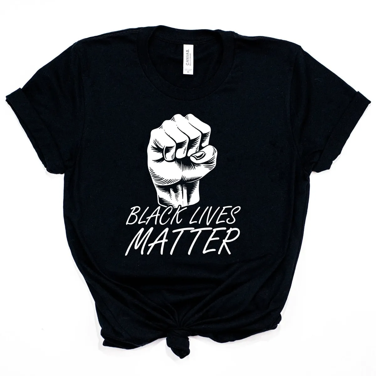 Black Lives Matter Stand Up Shirt Power Fist Black Power T-shirt Anti Racist Equality Shirt RIP George Floyd Tees Casual Tops
