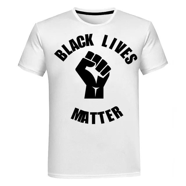 Black Lives Matter T Shirts Fashion Men and Women T-shirt Short Sleeve Unisex I Can't Breathe George Floyd Tshirt Streetwear