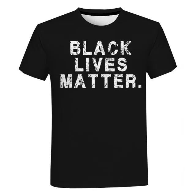 Black Lives Matter T Shirts Fashion Men and Women T-shirt Short Sleeve Unisex I Can't Breathe George Floyd Tshirt Streetwear