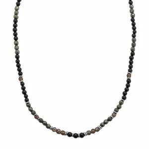 Black Tourmaline and Smoky Quartz Necklace