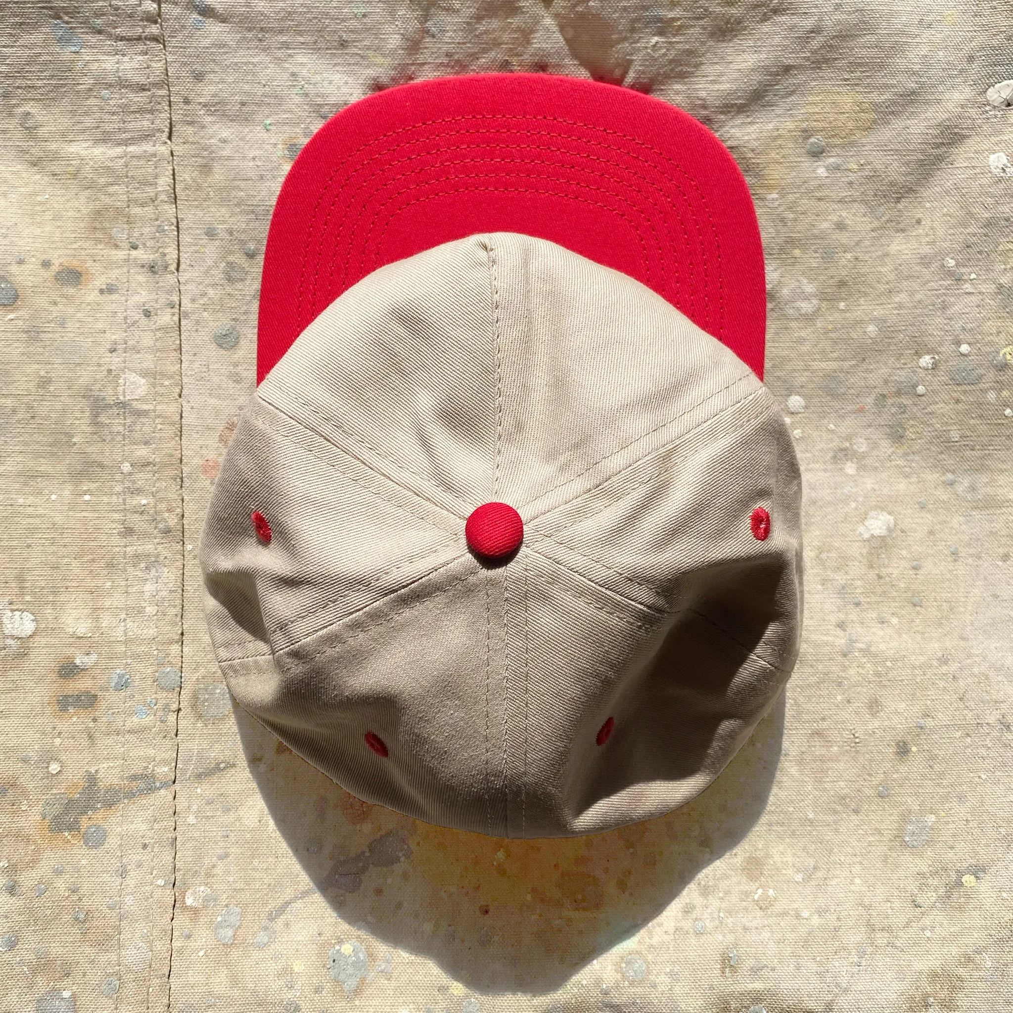 Blackball Patch Hat - Two-Toned RED/NAT