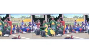 Blue Race Cars CT102182 Wallpaper Border