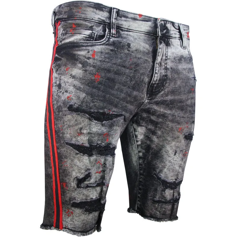 Boy's Sparta Striped Denim Shorts