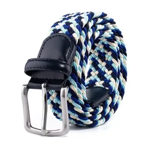 Bradenton Navy/Blue/White Braided Belt