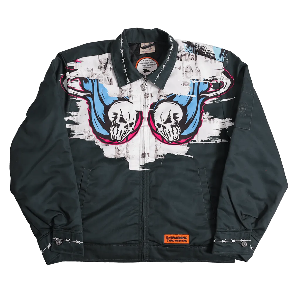 BRAND X MIAMI REAPERS OF SOUTH BEACH WORK JACKET (BLACK)