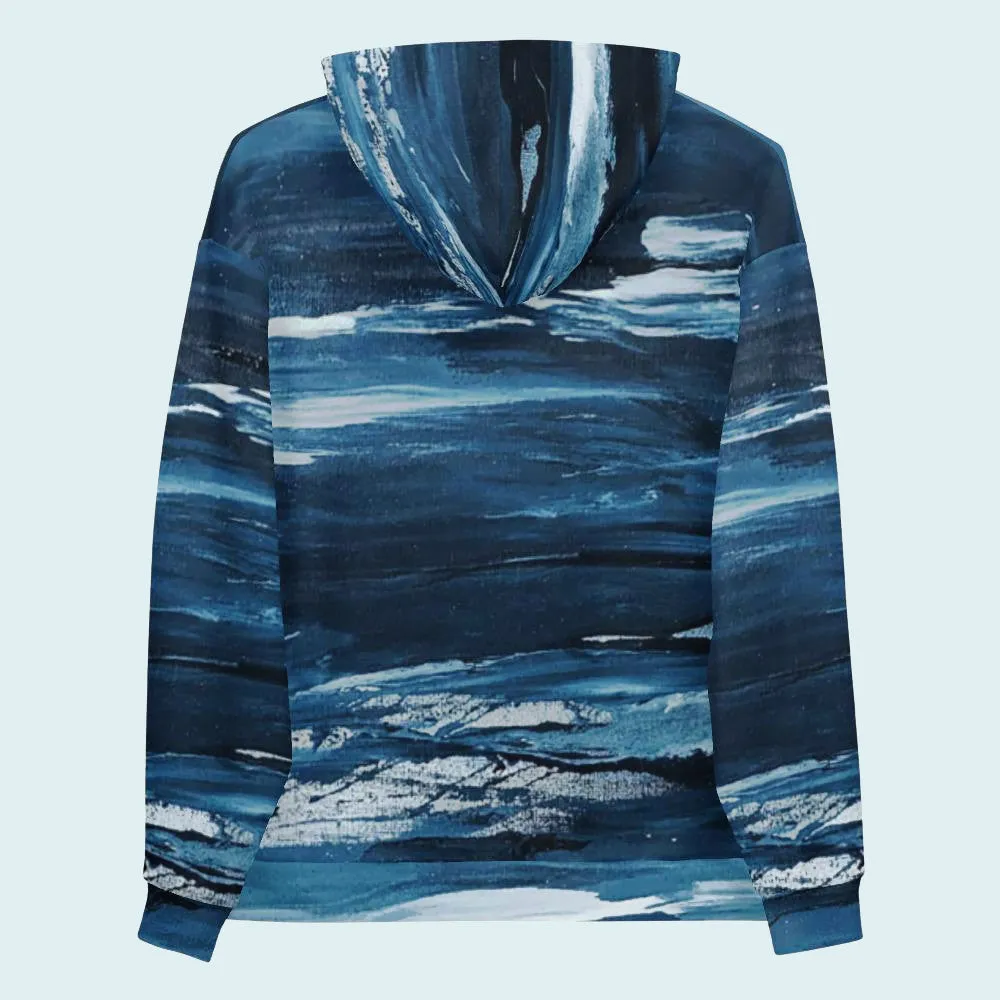 Brushed Blue Premium Streetwear Hoodie